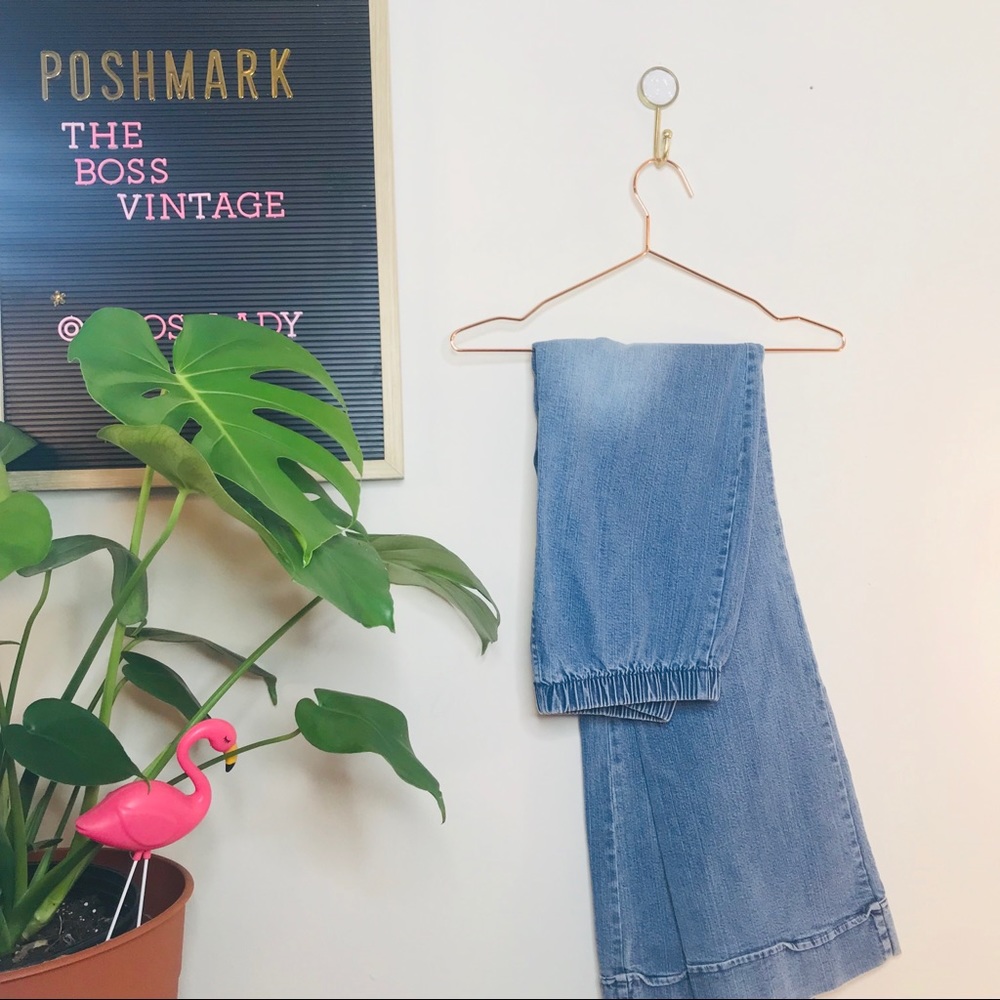 Vtg High Waisted Funky Boot Cut Seem Jeans - Picture 7 of 7